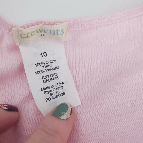 Crew Cuts Girls Pastel Pink Sleeveless Tulle Knit Summer A Line Dress Size 10 - Picture 10 of 15